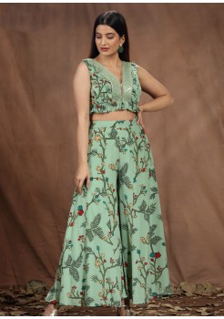 Green Chinone Designer Sharara